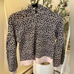 Nordstrom toddler girls leopard hoodie L 10/12